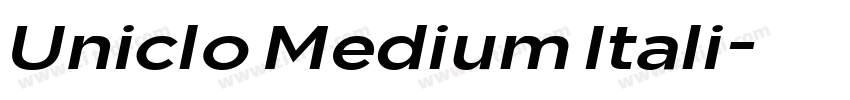 Uniclo Medium Itali字体转换 Uniclo Medium Itali字体转换